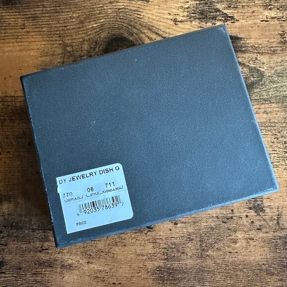 NEW David Yurman Ceramic Jewelry Valet Tray White Tan Suede RARE - Picture 6 of 6